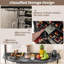 Iron Wine Bottle & Glass Rack-819031038