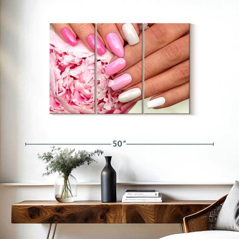 Clous de pivoines roses, H 24 po x l 38 po
