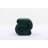 S-Shape Velvet Fabric Ottoman Makeup Stool Footstool,Dark Green