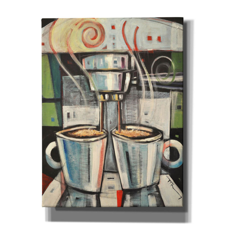 «Red Baril Studio» par Tim Nyberg, art mural sur toile, H 16 po x l 12 po x P 0,75 po