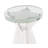 Anika Glass Top Pedestal End Table