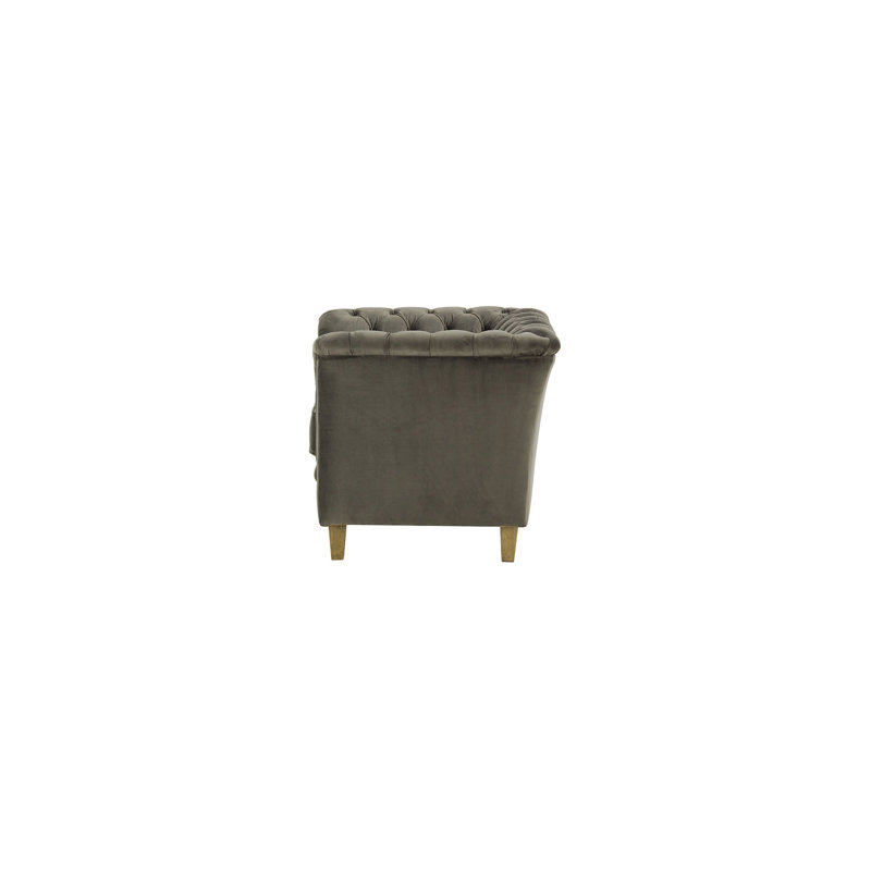 Milana Velvet Armchair, Dark Grey, Like Oak