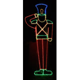 Animated Large Saluting Soldier Holiday Lighted Display