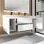 Meuble-lavabo double 60 po avec plateau en marbre Deziya-98747989