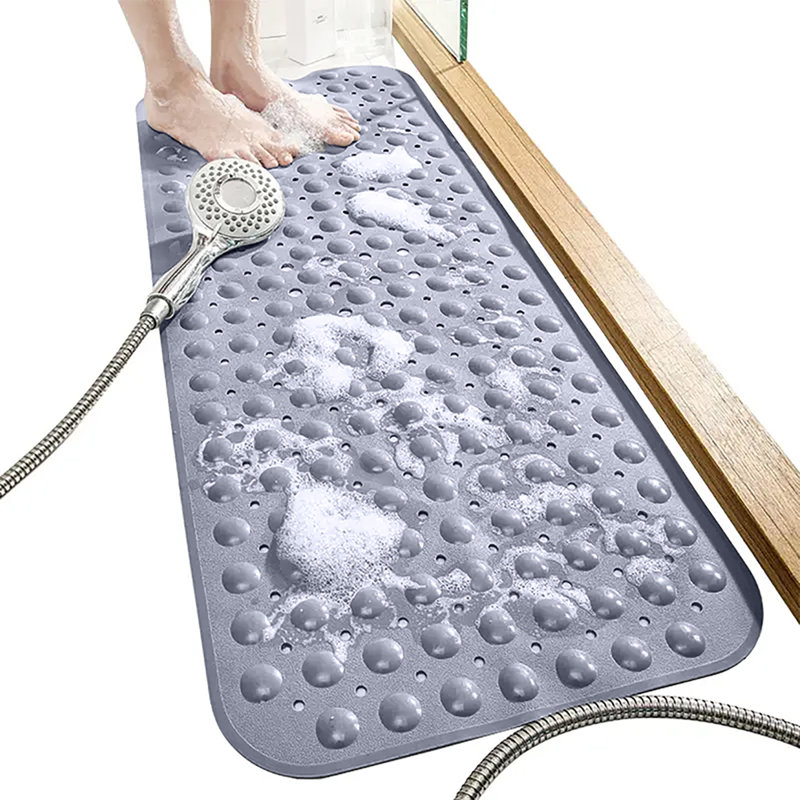 Vinyl Non-Slip Shower Mat, 53cm L x 53cm W, Grey