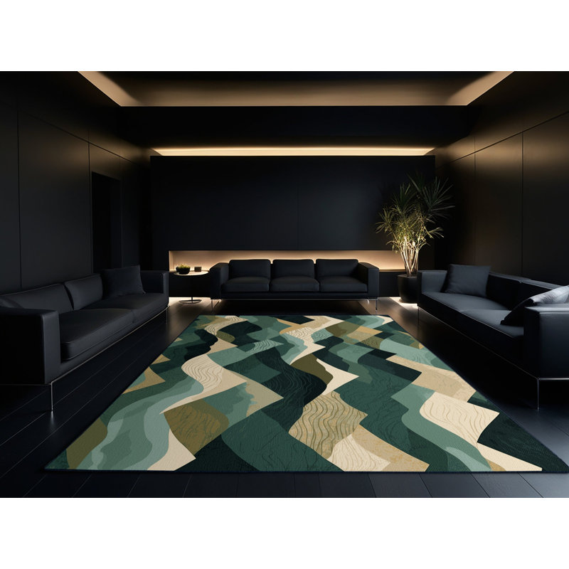 Crescent Embers Rug, Square 4'