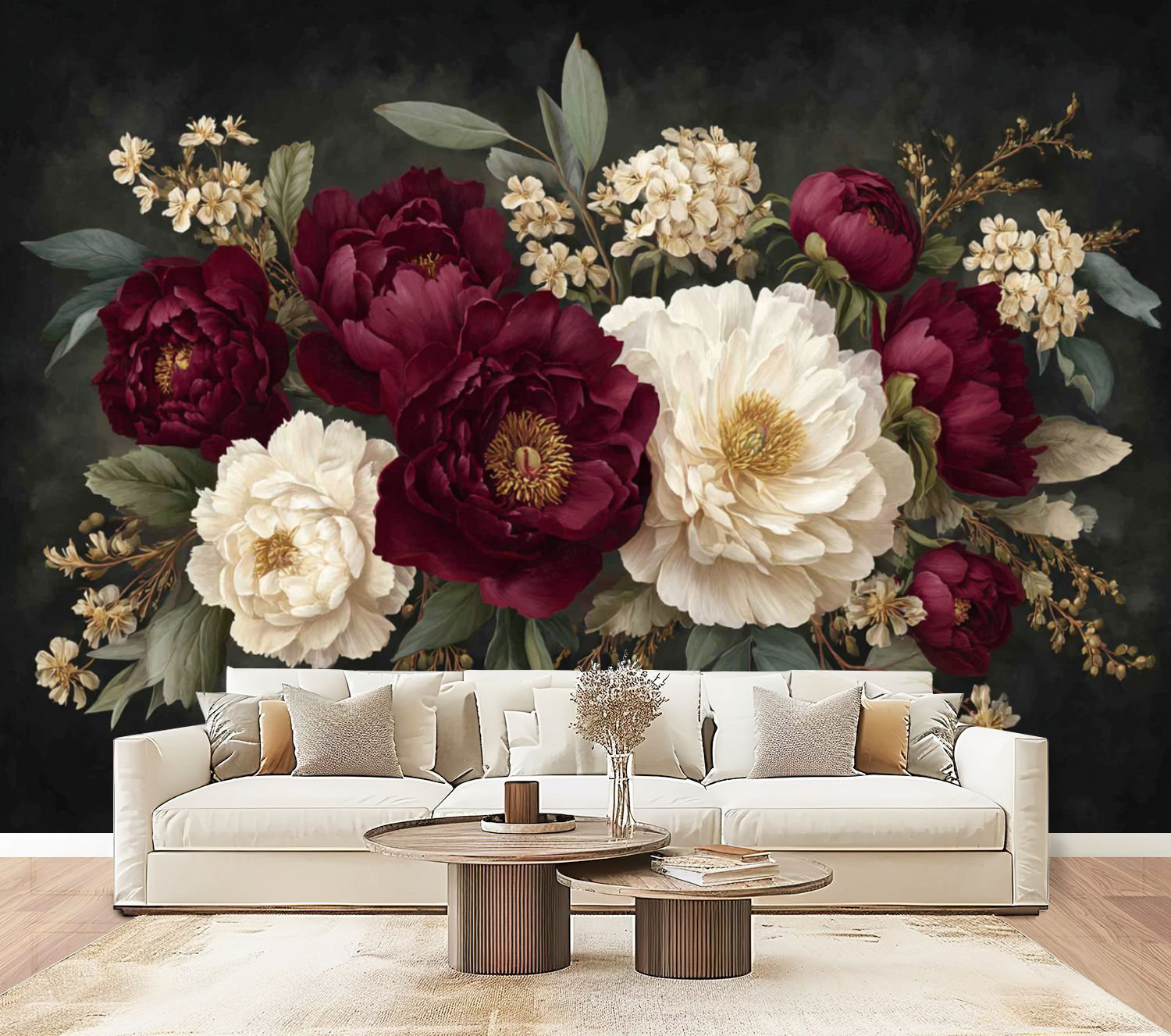 Red Barrel Studio® Vintage Peel and Stick Wallpaper Timeless Bouquet ...