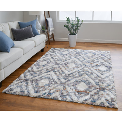 Modbury Global Diamond Polyester Area Rug