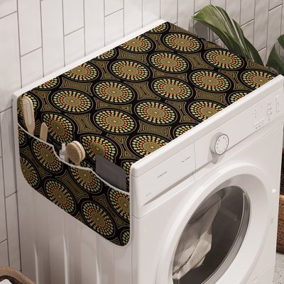 East Urban Home Australia Washing Machine Organizer Pack of 2 47" x 18.5" Charcoal Grey and Multicolor
