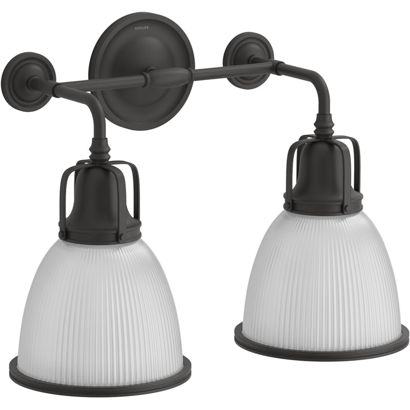 Hauksbee Two-Light Bell Sconce, Gold, 13.62" H x 18.25" W x 9.62" D