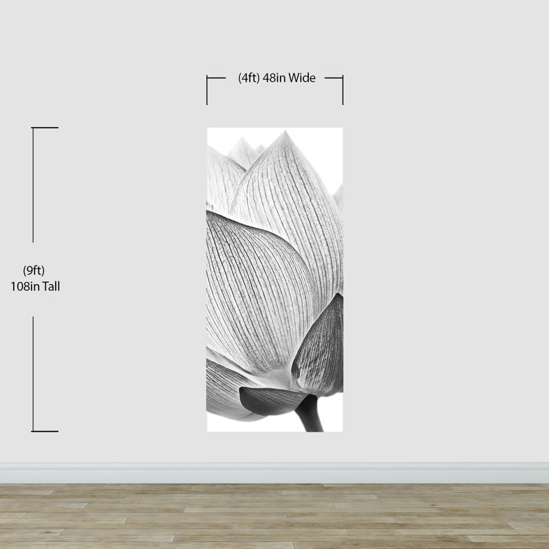 Murale Hao Lotus, l 48 po x L 108 po