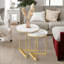 Paineville Set Of 2 Round Nesting Tables With Triangular Base