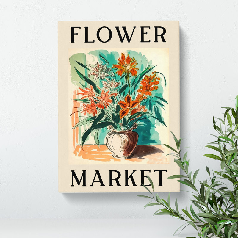 Antique Flower Market Exhibition No.1 - Wrapped Canvas, 91cm H x 60cm W x 3cm D