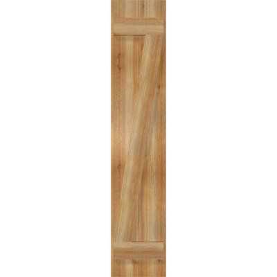 TimberCraft 5 3/8" Boards Joined Board-n-Batten Shutters w/Z-Bar, Western Red Cedar (Per Pair)