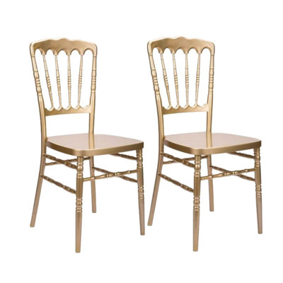 Resin Steel Skeleton Napoleon Chair, 2 Chair Bundle by Chivari