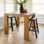 Hauteur du comptoir de la table de salle à manger pub moderne (41 po / 1050 mm), brosse métallique pacane-587650410