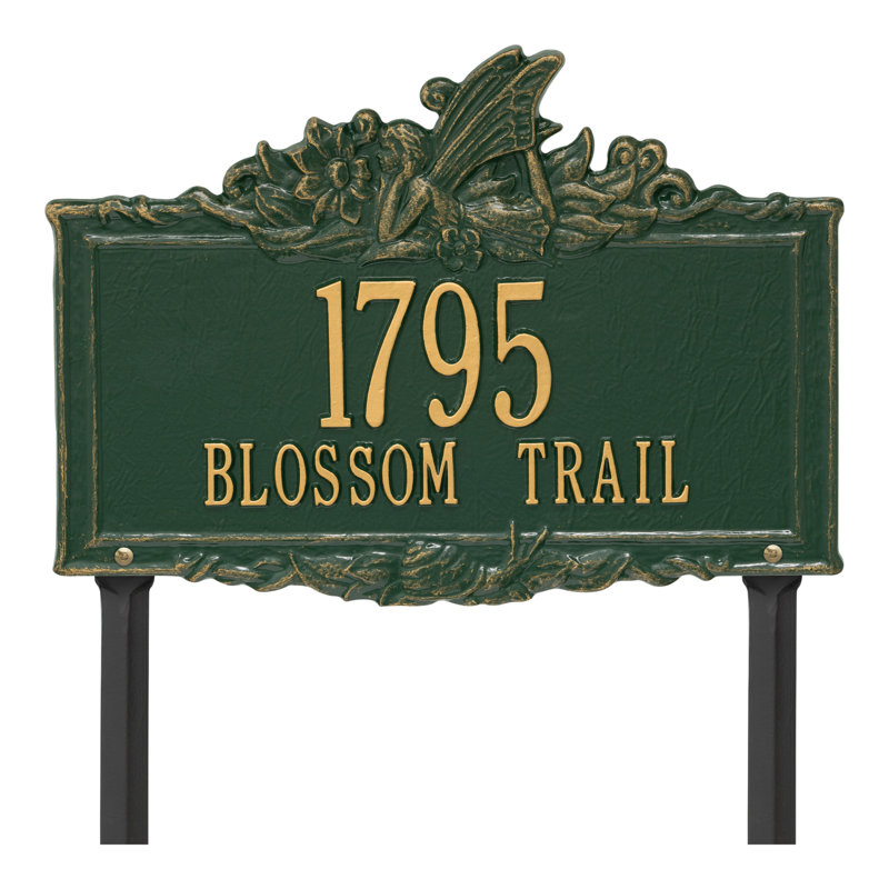 Fairy Personalized Garden Sign, Black/Gold, Yes