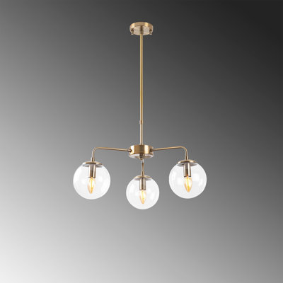 Luminaire suspendu pour îlot de cuisine 3 lumières Beckner