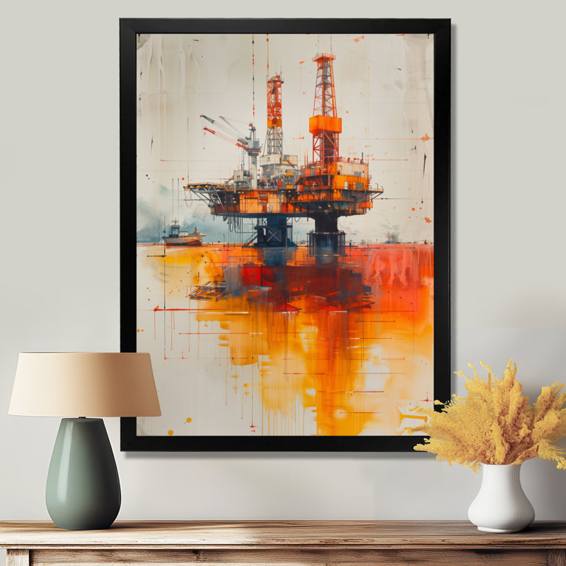 Impression sur toile Orange Orange, Toile encadrée noire simple, H 12 po x l 20 po x P 1 po