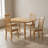 Warm Oak Color Microfiber Solid Wood Rectangular Kitchen Dinette Set with Self Storage Extension Leaf