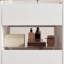 White Closet Island With 14 Drawers And Tempered Glass