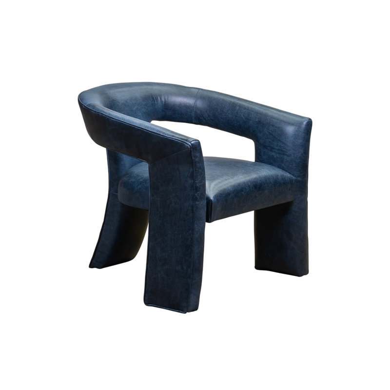 Gramercy Armchair, Gramercy Sapphire Genuine Leather