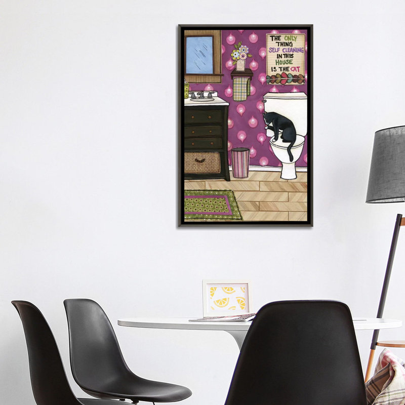 " Self Cleaning " by Jamie Morath, No Mat, 40" H x 26" W x 1.5" D, Gray Framed Canvas