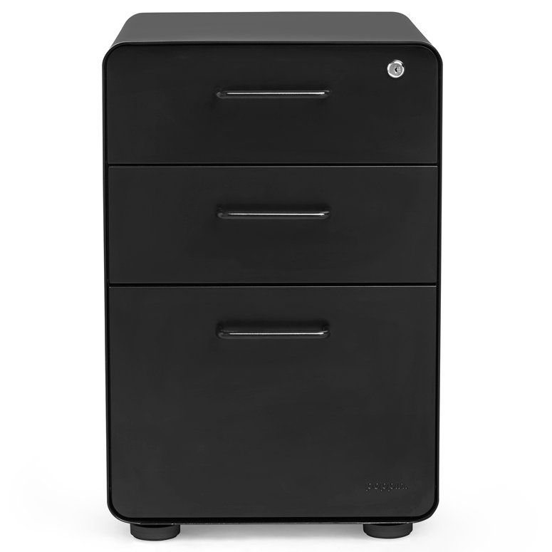 Stow Filing Cabinet, Black, Without Caster
