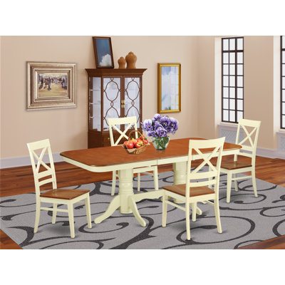 Gillham Butterfly Leaf Rubberwood Solid Wood Dining Set