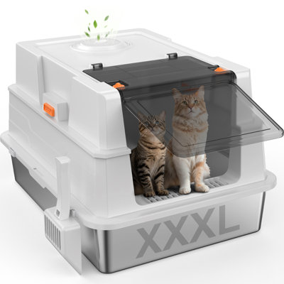 Stainless Steel Covered Litter Box