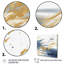 «Dark Blue and Gold Abstract IV - Fractals», reproduction sur toile-466011905-466011904