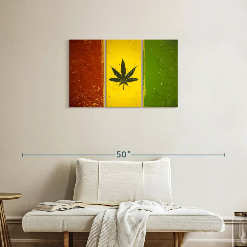 Drapeau du pays de la marihuana, H 20 po x l 33 po