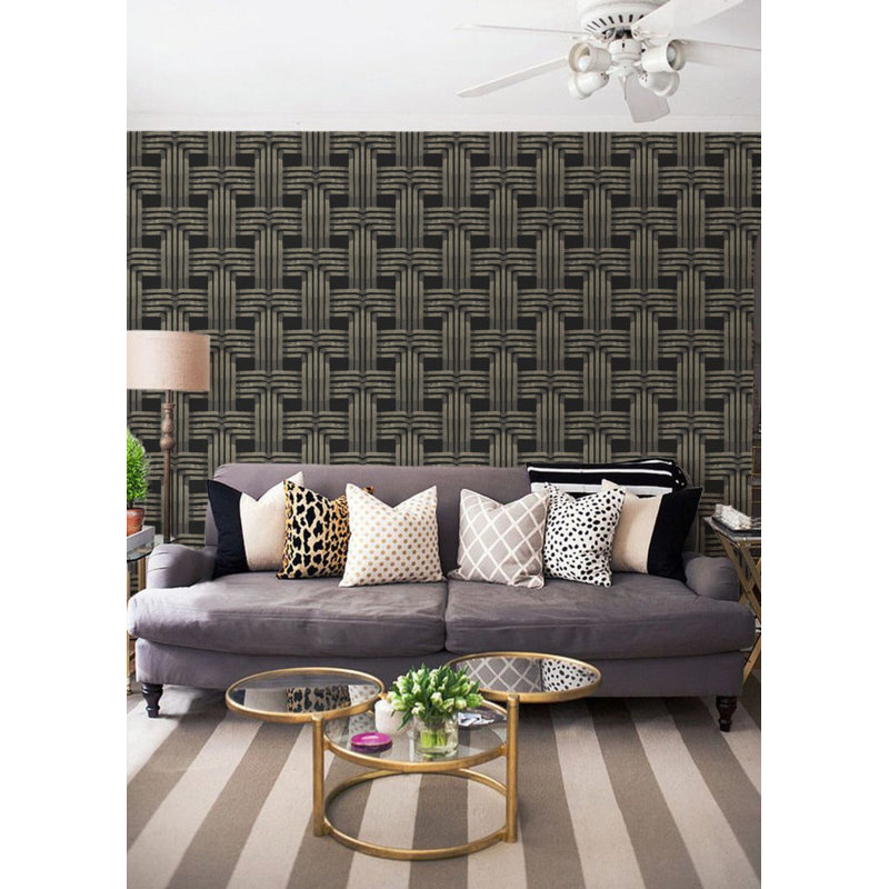 Organic Falls 10' L x 24" W Peel and Stick Wallpaper Roll, Goldenrod, Non-pasted