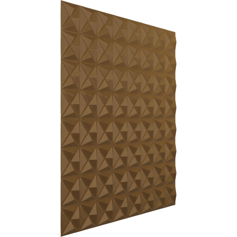 L 19 5/8 po x H 19 5/8 po Panneau mural décoratif Corura EnduraWall 3D, métallique (couvre 2,67 pieds carrés), Ruée vers l'or
