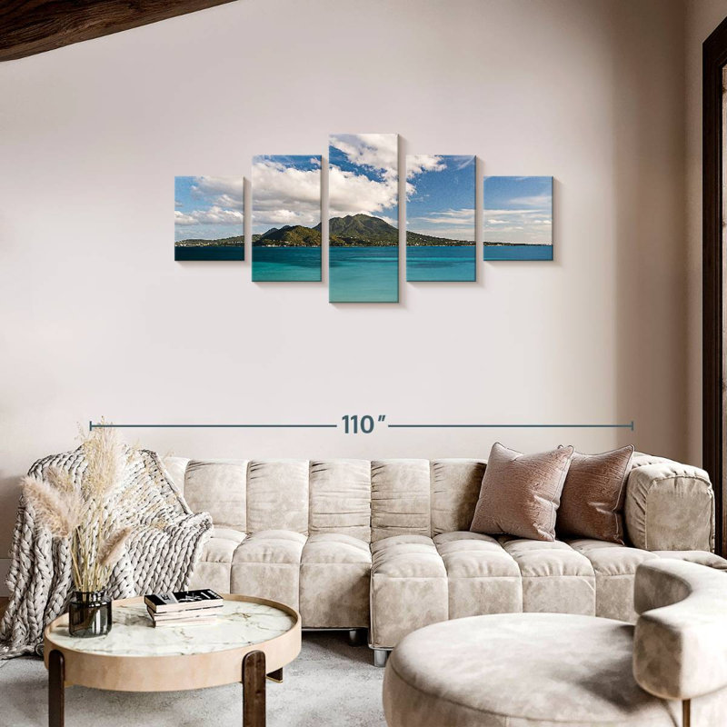 Île de Nevis, H 34 po x l 74 po