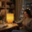 Lampe de table 10 po à abat-jour en tissu plissé jaune à 2 niveaux avec base en bois d'hévéa et support de lampe E12, certifiée cULus pour les tables de chevet de chambre à coucher, les tables d'appoint de salon, les bureaux personnels ou les entrées-121186716