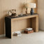 Console 59 po en bois avec plateau en placage de bois de haute qualité pour le couloir, le salon ou l'entrée-30707156