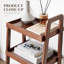 Banc de rangement en chêne couleur noyer, meuble de rangement à 3 niveaux en bois de hêtre pour l'entrée, la salle de bain, le salon et plus encore