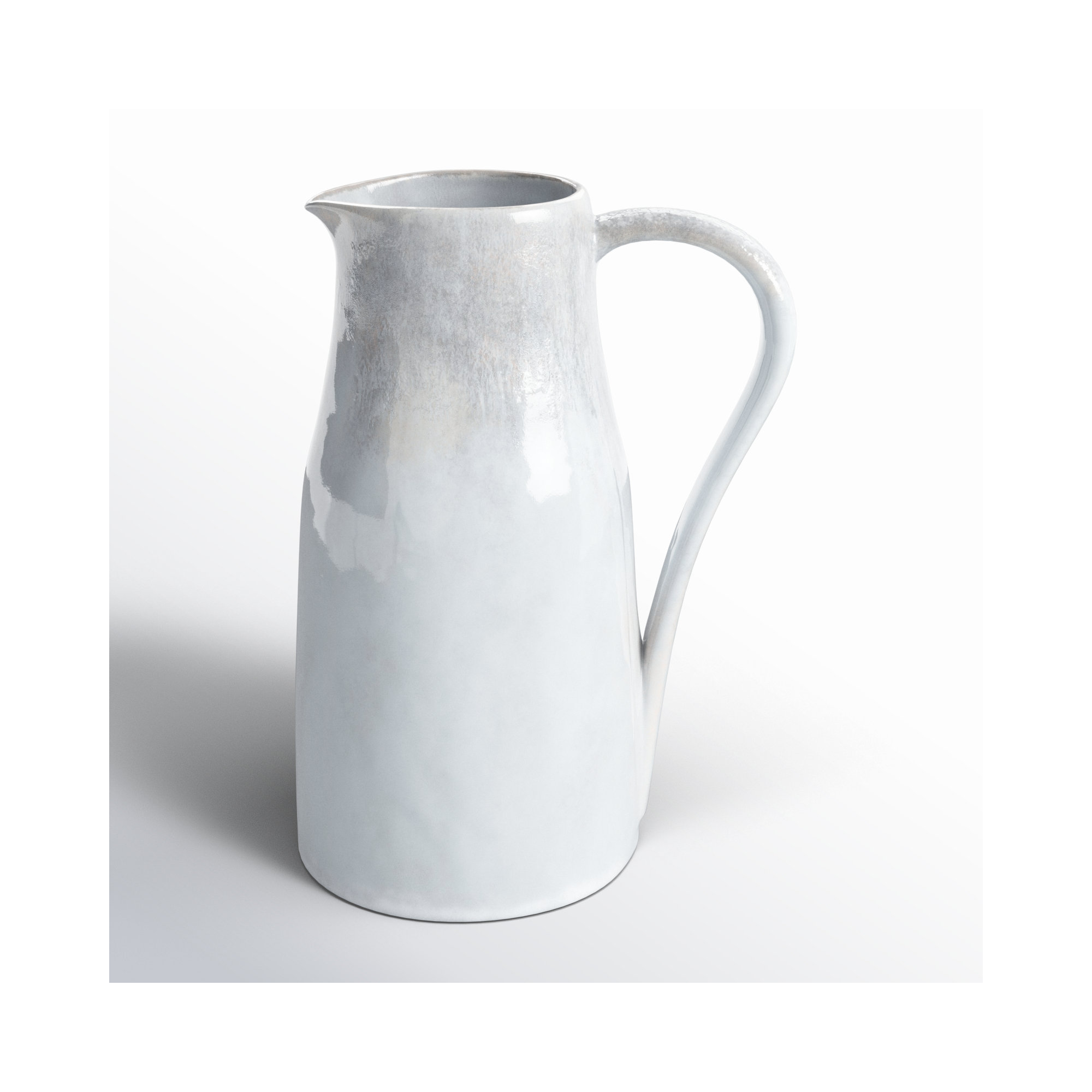 Blanchet Stoneware Pitcher, 9.5" H x 4" W