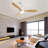 52 Inch Ceiling Fan Light With 6 Speed Remote Reversible Energy-Saving DC Motor Remote Control For Bedroom