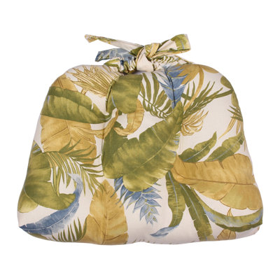 Cayman II Tropical Cotton Floral Indoor Chair Pad