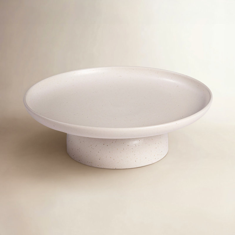 Casafina Pacifica Stoneware Cake Stand, Vanilla