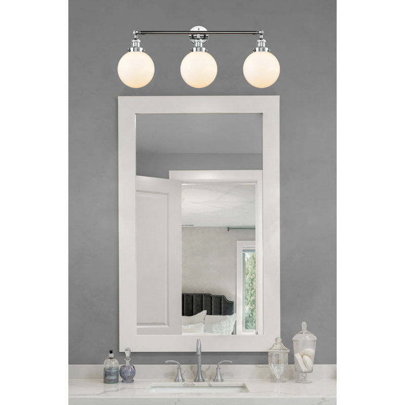 Lorri 3 - Light Vanity Light, Matte White, Incandescent, Polished Chrome