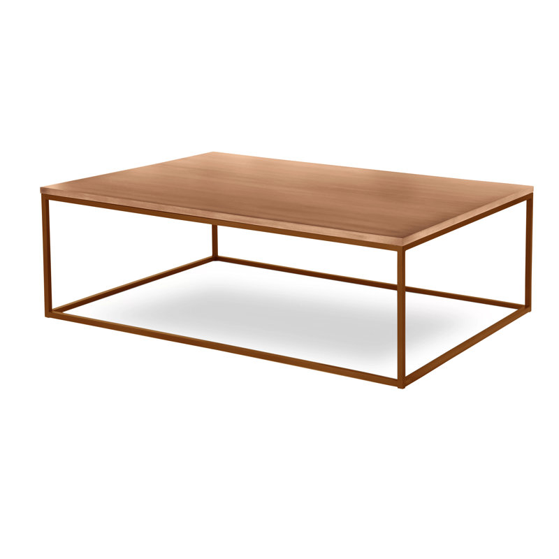 Chaplin Solid Wood Top Coffee Table, Oil Rubbed Bronze, Clear Coat