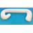C shape pillow with cotton pillow case