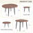 Dining Table With a clever retractable mechanism, the MDF table top and black metal legs-835381583