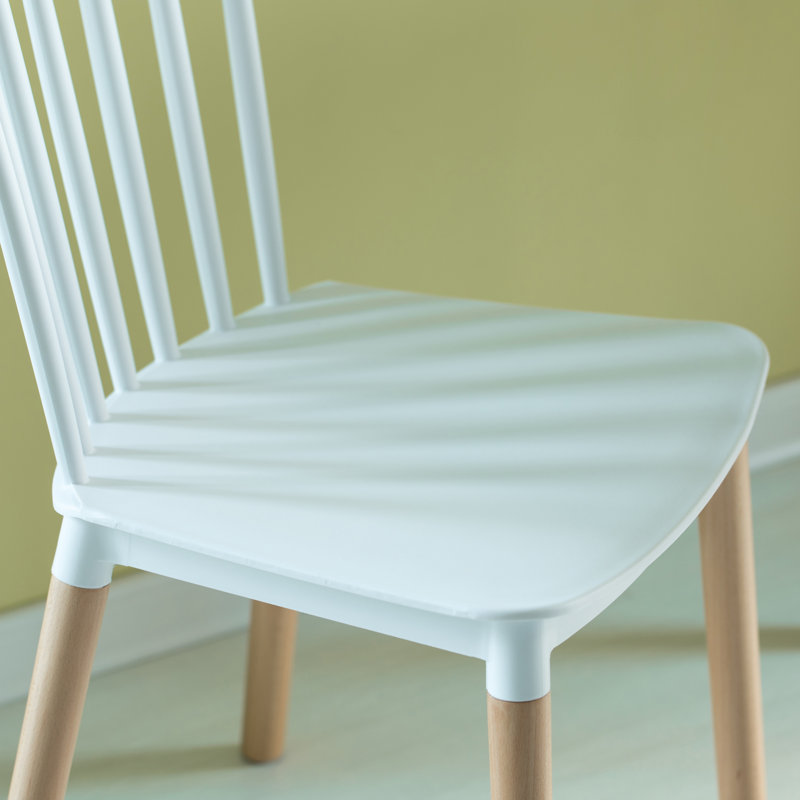 Barvick 18'' H Beech Side Chair, White
