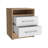 Two -Drawersrustic NIGHTSTAND WITH OPEN SHELF-702681225
