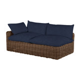 Montecito 75.25" Wide Outdoor Wicker Right Hand Facing Loveseat with Cushions