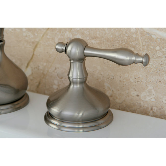 Robinet de salle de bain espacé Kingston, Nickel brossé